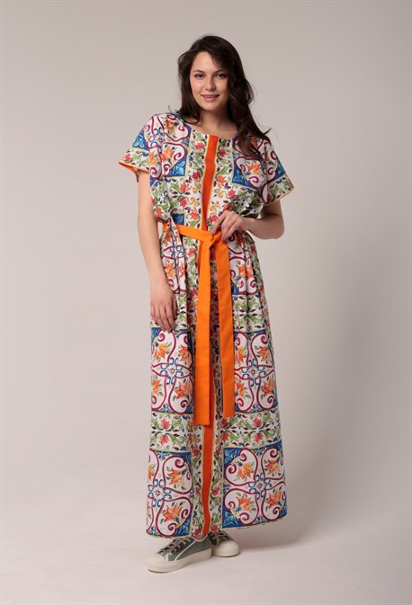 Платье с защипами на талии - фото 67749