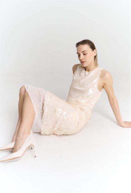 Юбка пайетки SEQUINED SKIRT - фото 68188