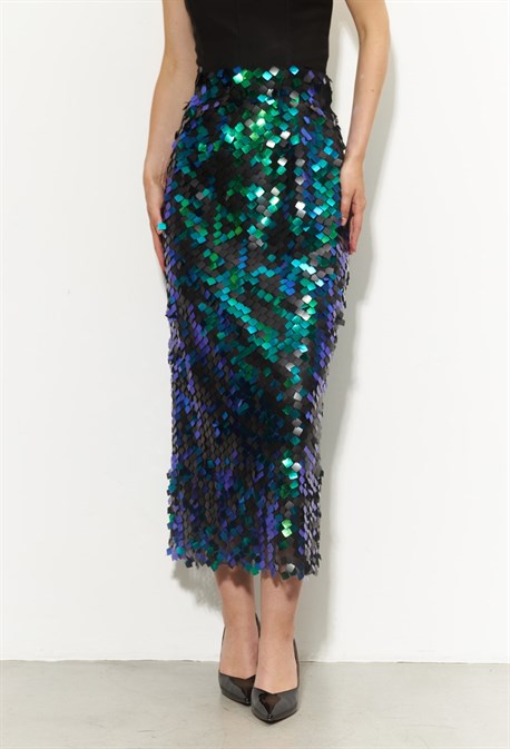 Юбка карандаш из пайеток - фото 70071