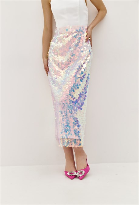 Юбка карандаш из пайеток - фото 70075