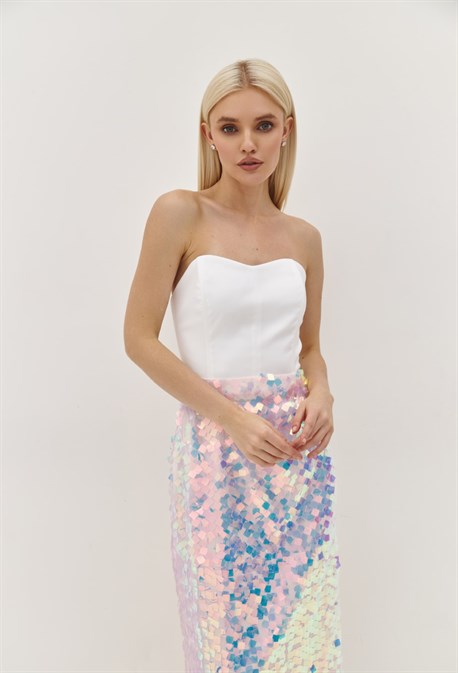 Юбка карандаш из пайеток - фото 70076