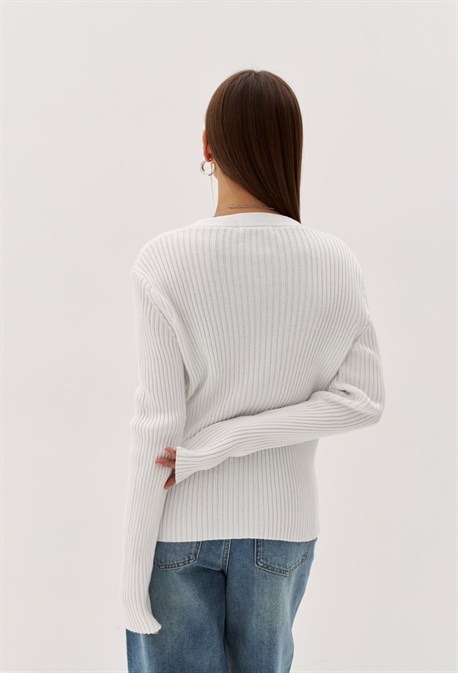 Кардиган в рубчик - фото 70083