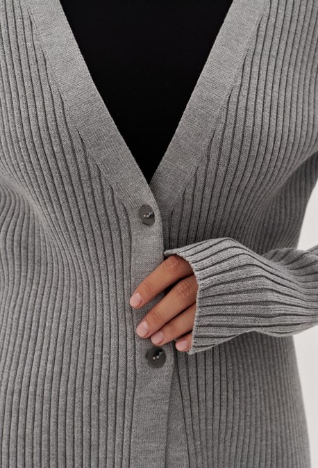 Кардиган в рубчик - фото 70090