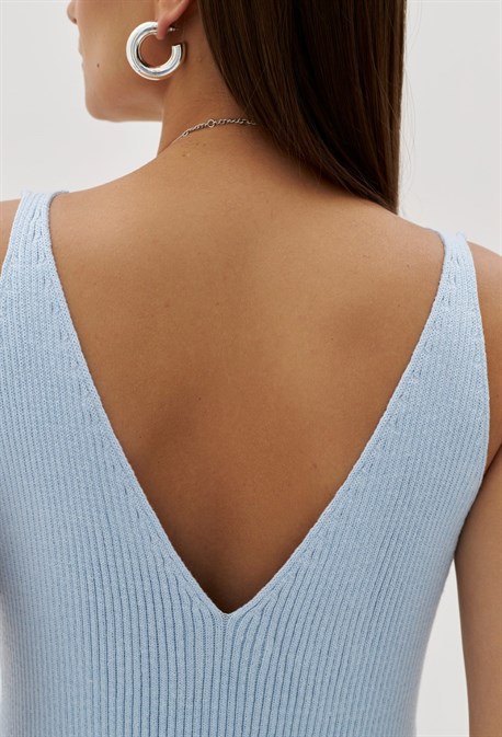 Платье вязаное на бретелях - фото 70115