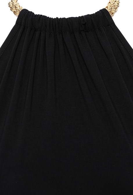 Платье с открытой спиной NYMPH с золотым поясом - фото 70595