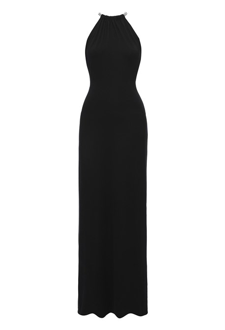 Платье с открытой спиной NYMPH с серебрянным поясом - фото 70599