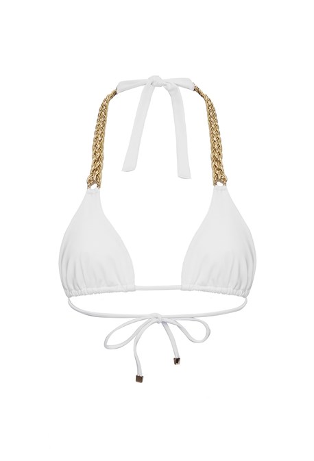 Топ купальный VENERA white + gold - фото 70625