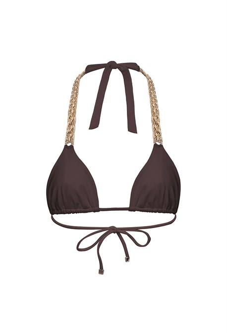 Топ купальный VENERA chocolate + gold - фото 70635