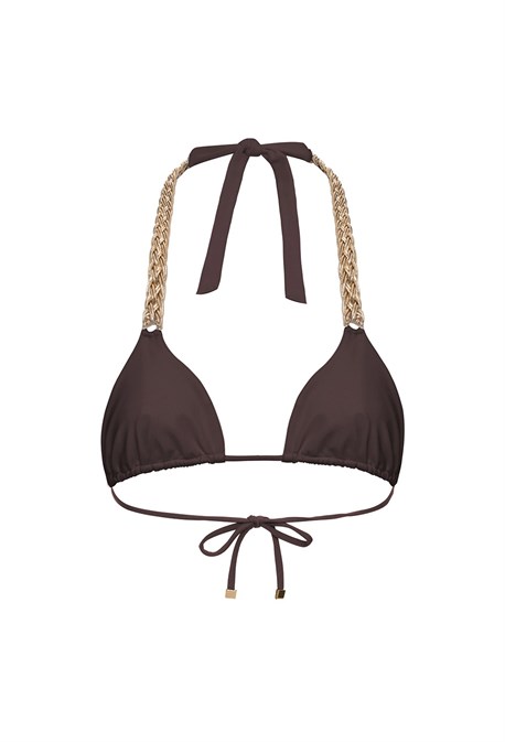 Топ купальный VENERA chocolate + gold - фото 70636