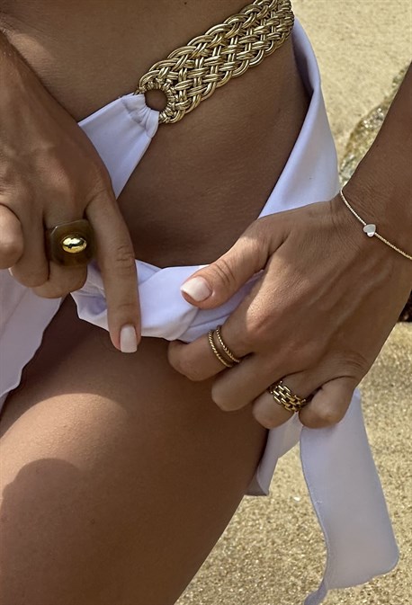 Плавки NIKA white + gold - фото 70662