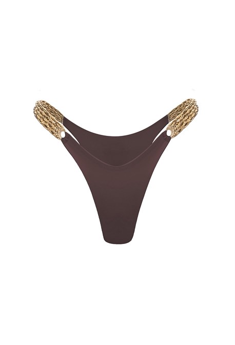 Плавки NIKA chocolate + gold - фото 70672