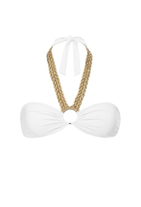 Бандо AFINA white + gold - фото 70691