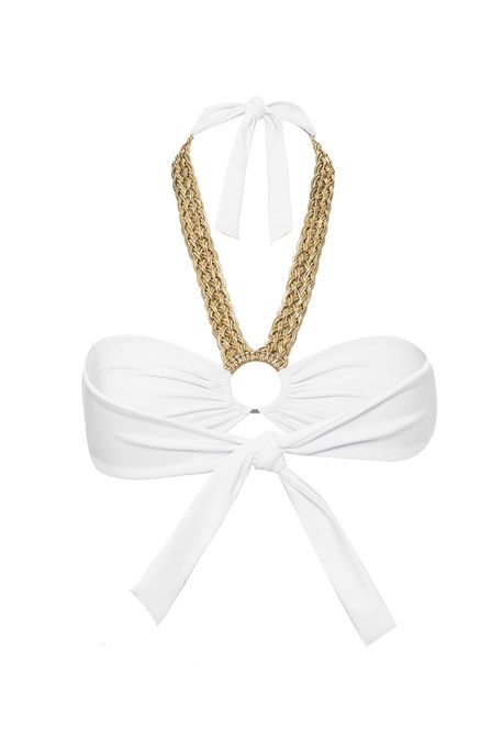 Бандо AFINA white + gold - фото 70692