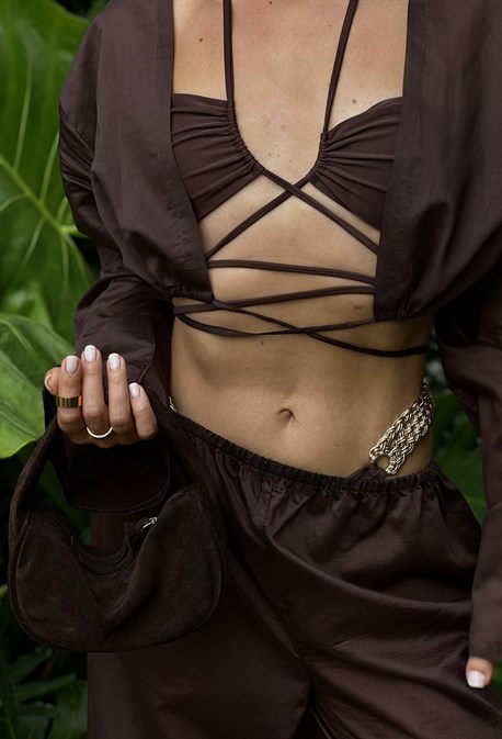 Бандо SELENA chocolate + gold - фото 70725