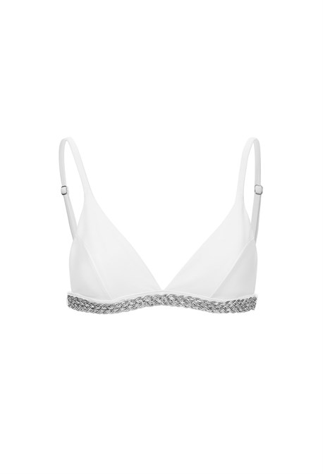 Топ купальный DIONA white + silver - фото 70743