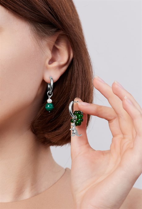 Серьги Dino & Malachite - фото 71100
