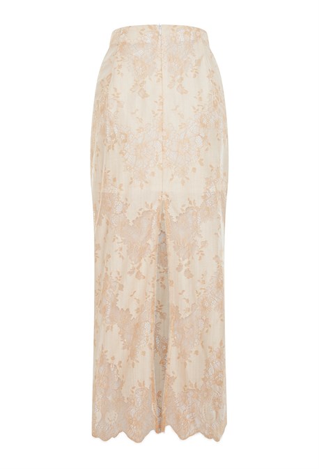 Юбка макси кружевная из хлопка с вискозой - фото 71190
