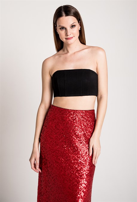 Юбка макси с пайетками - фото 71193