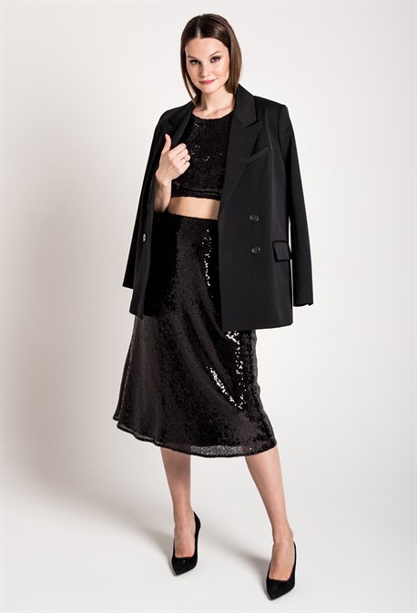 Юбка миди с пайетками - фото 71218