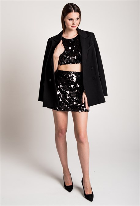 Юбка-мини с крупными пайетками - фото 71230