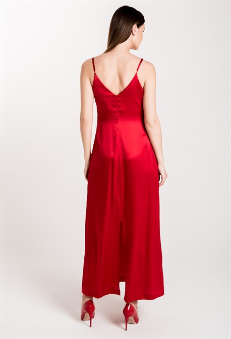 Платье-комбинация макси из натурального шелка - фото 71249