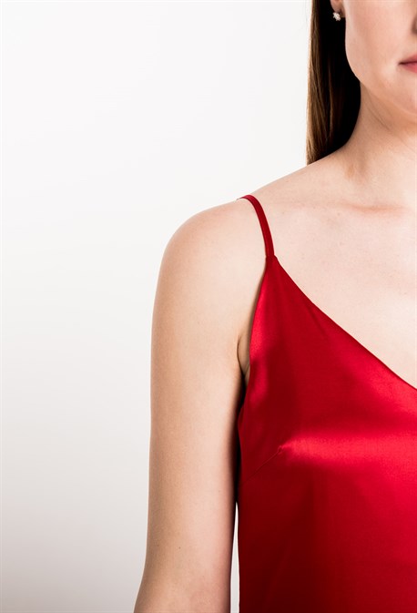 Платье-комбинация макси из натурального шелка - фото 71250