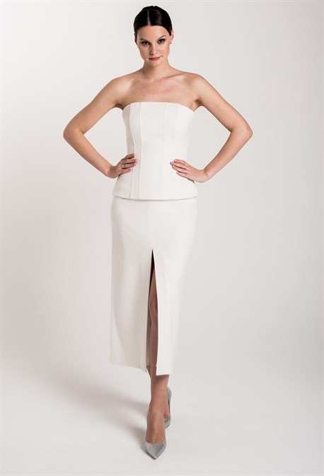 Юбка узкая макси с разрезом - фото 71342