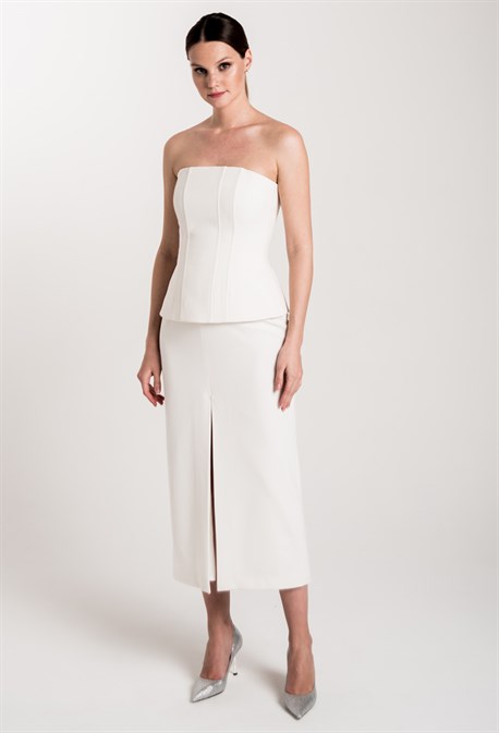 Юбка узкая макси с разрезом - фото 71344