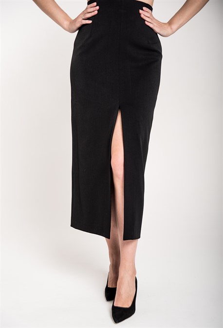 Юбка узкая макси с разрезом - фото 71354