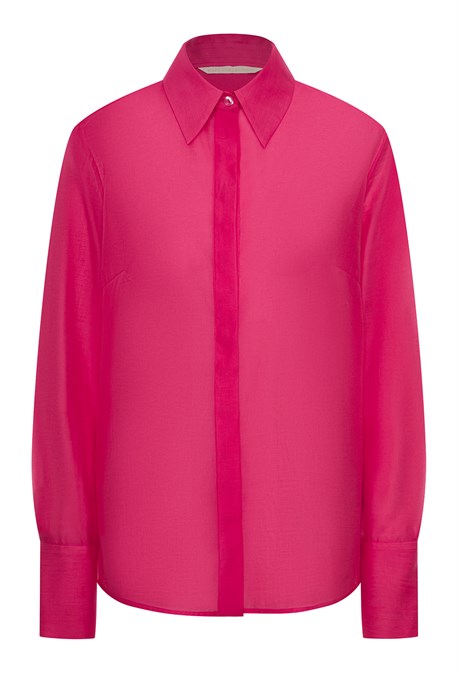 Рубашка полупрозрачная из хлопка с вискозой - фото 71361