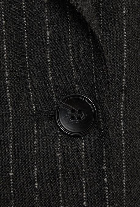 Жакет приталенный из шерсти в полоску - фото 71426