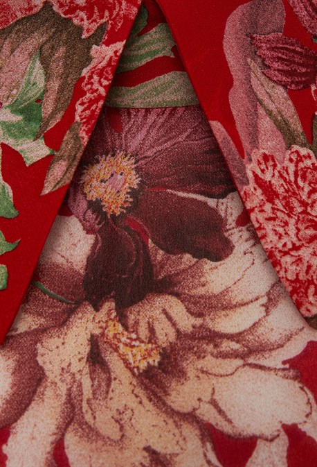 Блузка с короткими рукавами из вискозы с цветочным принтом - фото 71479