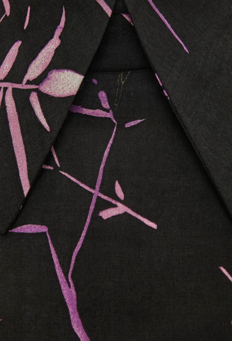 Блузка с короткими рукавами из вискозы с цветочным принтом - фото 71485