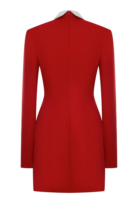 Платье мини с воротничком - фото 71563