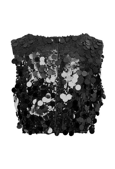 Кроп-топ с крупными пайетками - фото 71612