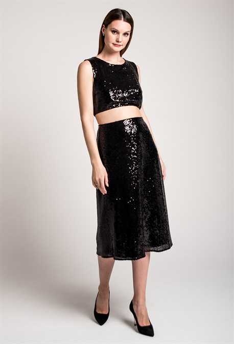 Кроп-топ с пайетками - фото 71624