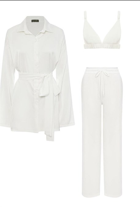 Шелковый костюм - фото 72088