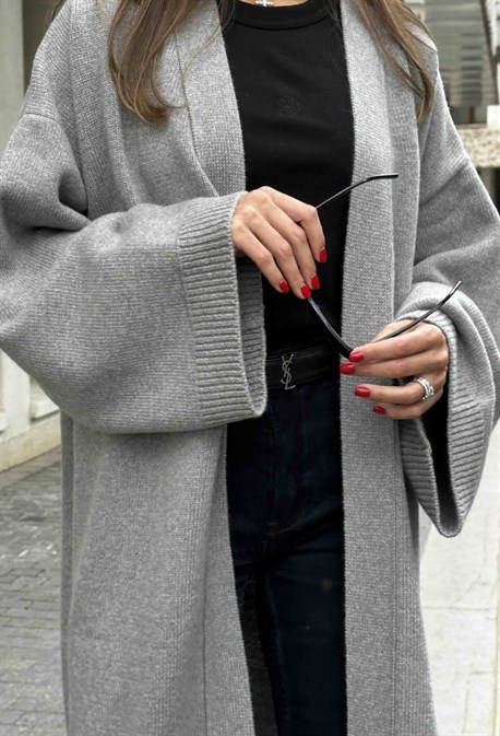 Вязаное пальто (кардиган) - фото 72556