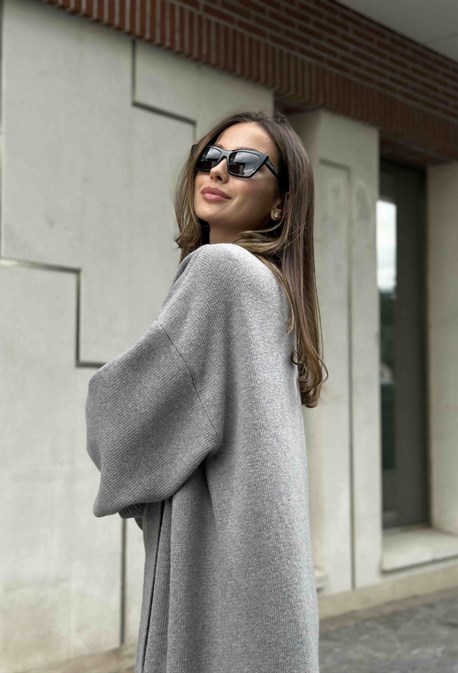 Вязаное пальто (кардиган) - фото 72558