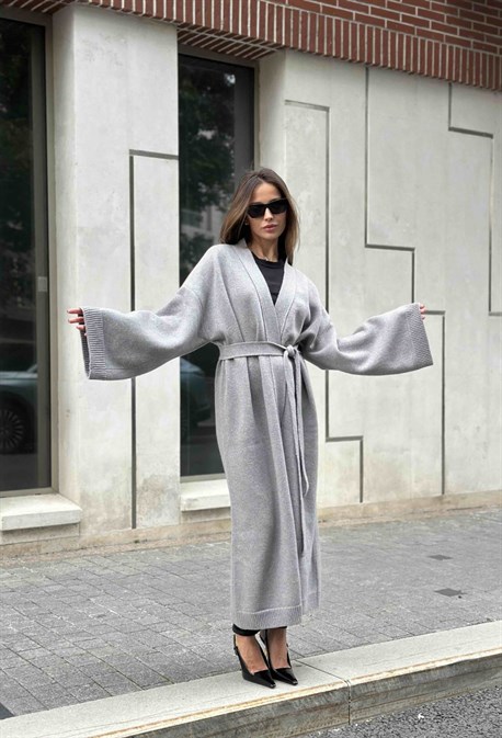 Вязаное пальто (кардиган) - фото 72559