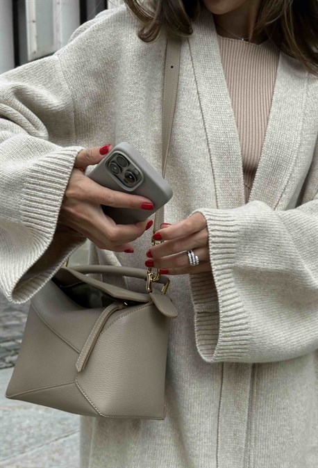 Вязаное пальто (кардиган) - фото 72562