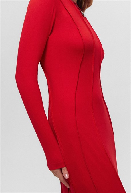 Платье рельефное макси - фото 72973