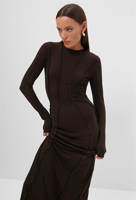 Платье рельефное макси - фото 73005