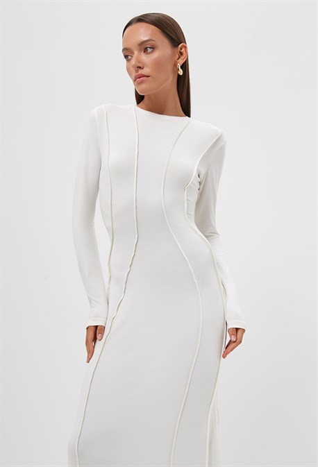 Платье рельефное макси - фото 73009