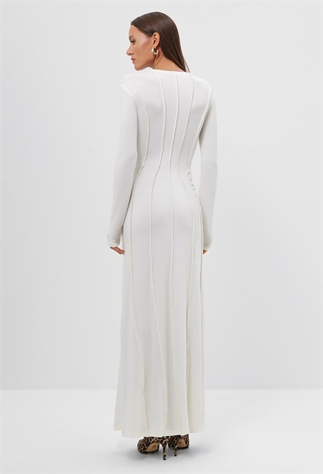 Платье рельефное макси - фото 73011