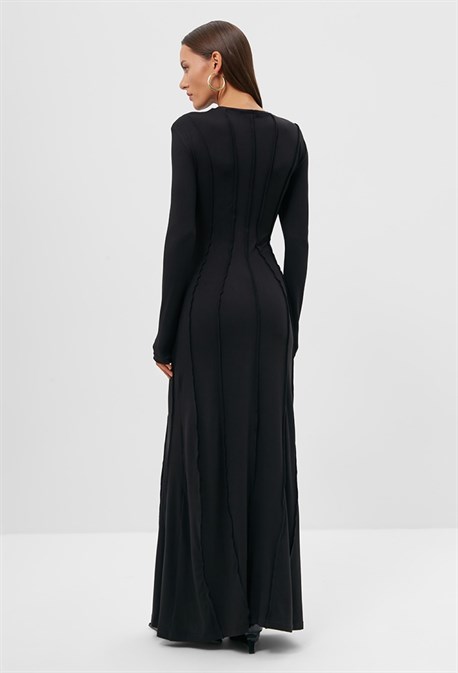 Платье рельефное макси - фото 73015