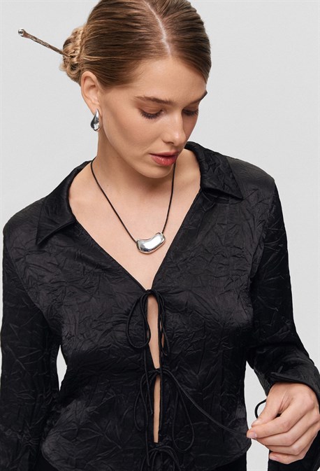 Блуза на завязках - фото 73044