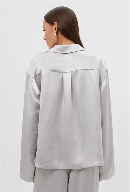 Блуза атласная - фото 73063