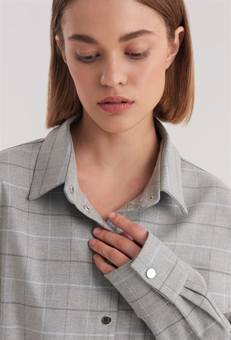 Рубашка в клетку - фото 73099