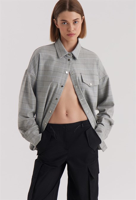 Рубашка в клетку - фото 73100